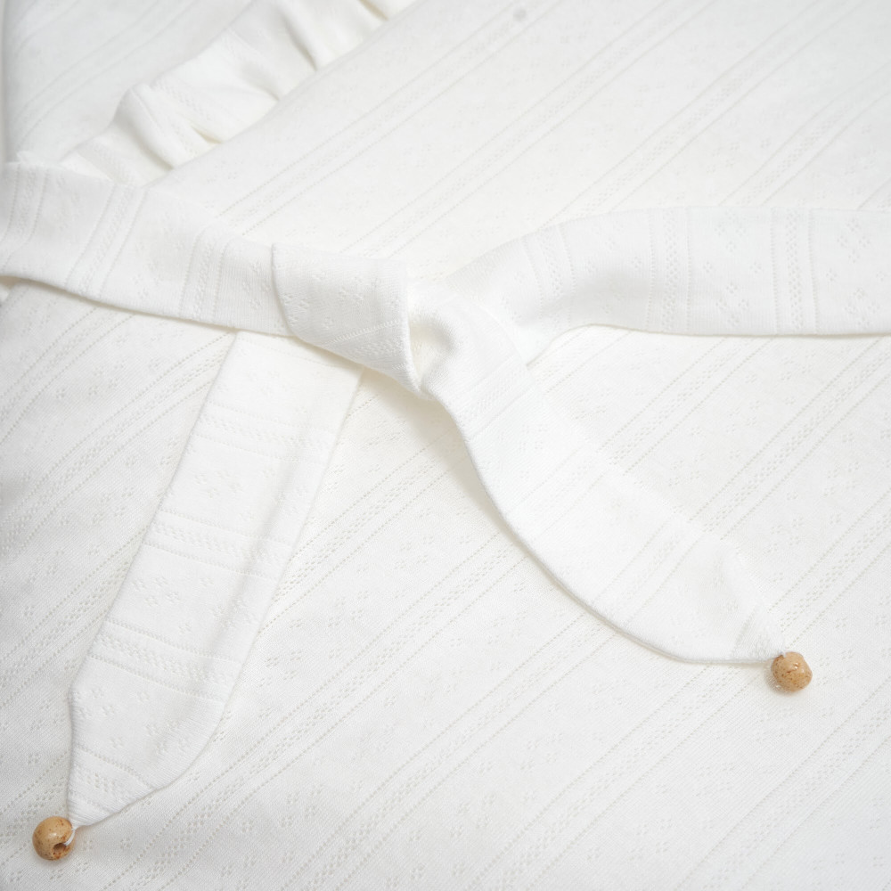 Twins Softie - конверт-плед на виписку 90 × 90 з інтерлоку • White