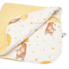 Twins Happy - дитячий плед 90 × 90 з вишивкою • Yellow