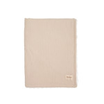 Twins Cotton 3D - двосторонній плед 100 × 80 з велюру та жакарду • Beige