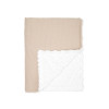 Twins Cotton 3D - двосторонній плед 100 × 80 з велюру та жакарду • Beige