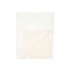 Twins Cotton 3D - двосторонній плед 100 × 80 з велюру та жакарду • Ecru