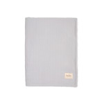 Twins Cotton 3D - двосторонній плед 100 × 80 з велюру та жакарду • Grey
