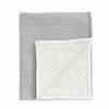Twins Cotton 3D - двосторонній плед 100 × 80 з велюру та жакарду • Grey