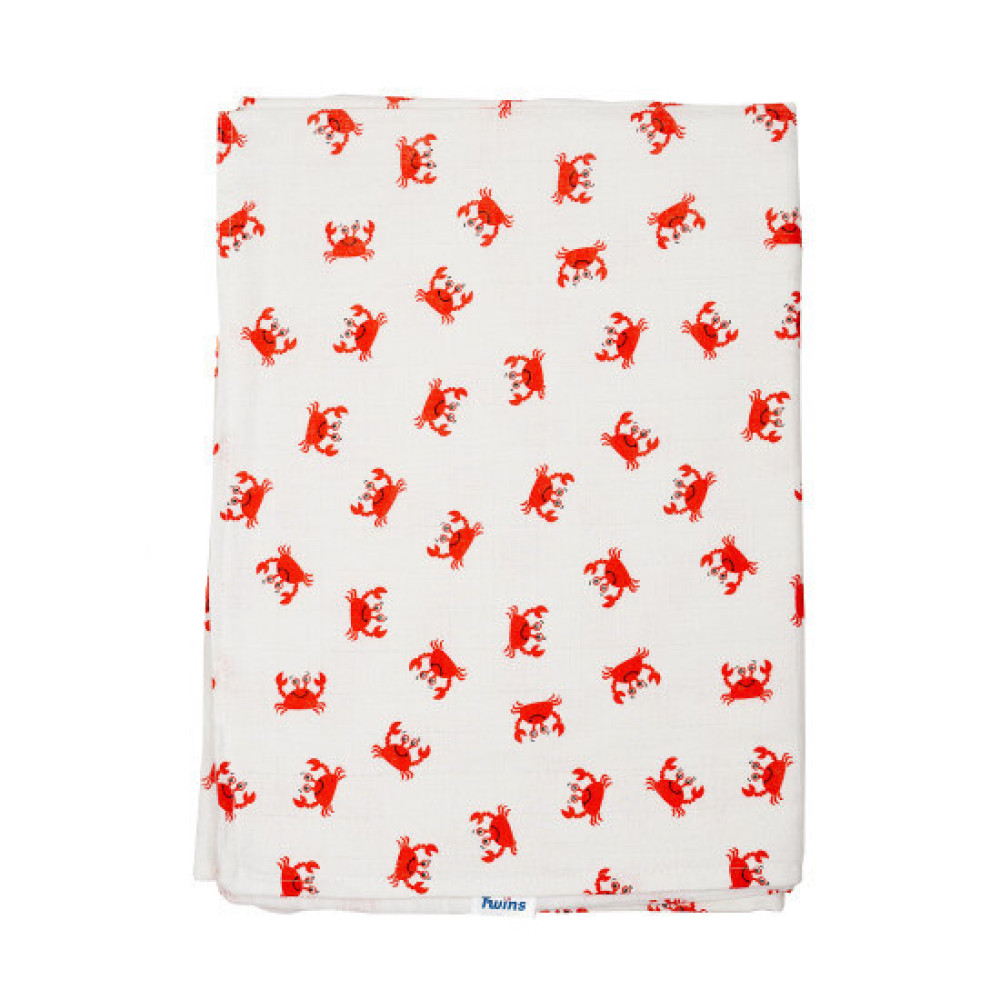 Twins Muslin Double - подвійний мусліновий плед 110 × 75 • Crab