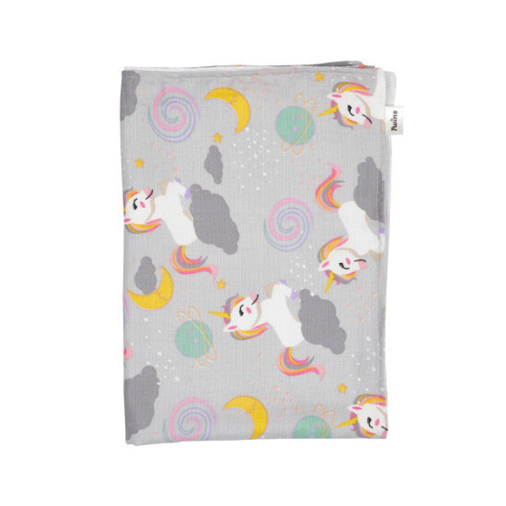 Twins Muslin Double - подвійний мусліновий плед 110 × 75 • Єдиноріг