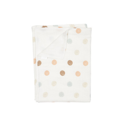 Twins Muslin Double - подвійний мусліновий плед 110 × 75 • Горошки