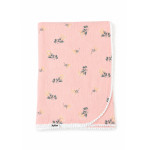 Twins Muslin Pompons - подвійний мусліновий плед 110 × 80 з помпонами • Pink/flower