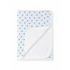 Twins Muslin Pompons - подвійний мусліновий плед 110 × 80 з помпонами • Blue/stars