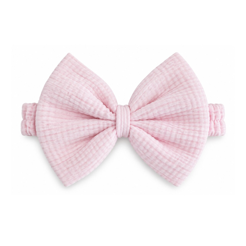 Twins Muslin Bow - декоративний бантик до конверта з мусліну • Pink