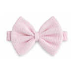 Twins Muslin Bow - декоративний бантик до конверта з мусліну • Pink Twins Muslin Bow - декоративний бантик до конверта з мусліну • Pink