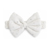 Twins Muslin Bow - декоративный бантик к конверту из муслина • White Twins Muslin Bow - декоративный бантик к конверту из муслина • White