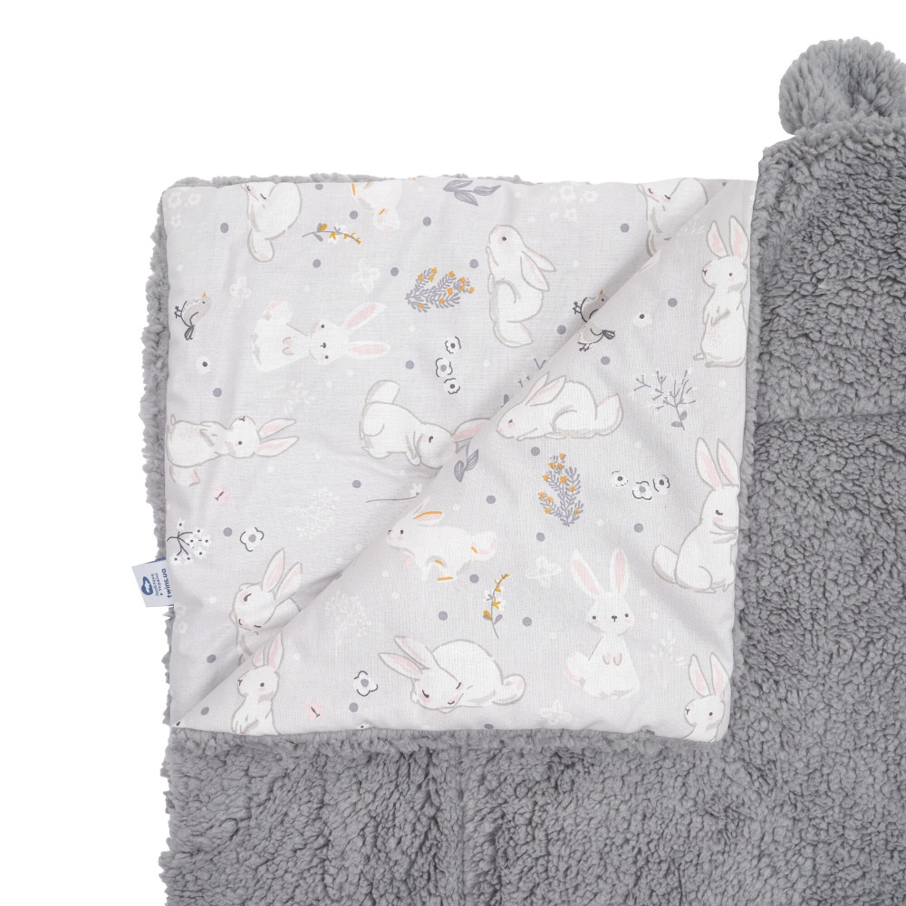 Twins Teddy - плед двосторонній 100×80 см • Grey
