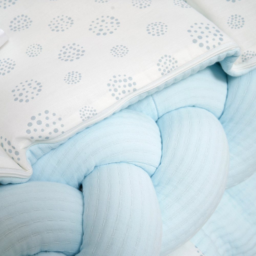 Twins Cotton - постельный комплект 7 элементов • Blue Twins Cotton - постельный комплект 7 элементов • Blue