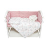 Twins Fluffy Puffy - постельный комплект в кроватку 7 элементов • Bear pink