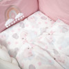 Twins Fluffy Puffy - постельный комплект в кроватку 7 элементов • Bear pink