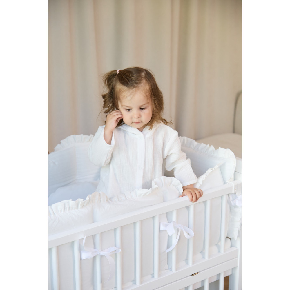 Twins Estelle - постельный комплект в кроватку 6 элементов • White Twins Estelle - постельный комплект в кроватку 6 элементов • White