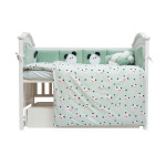 Twins Panda - постельный комплект 7 элементов • Mint Twins Panda - постельный комплект 7 элементов • Mint