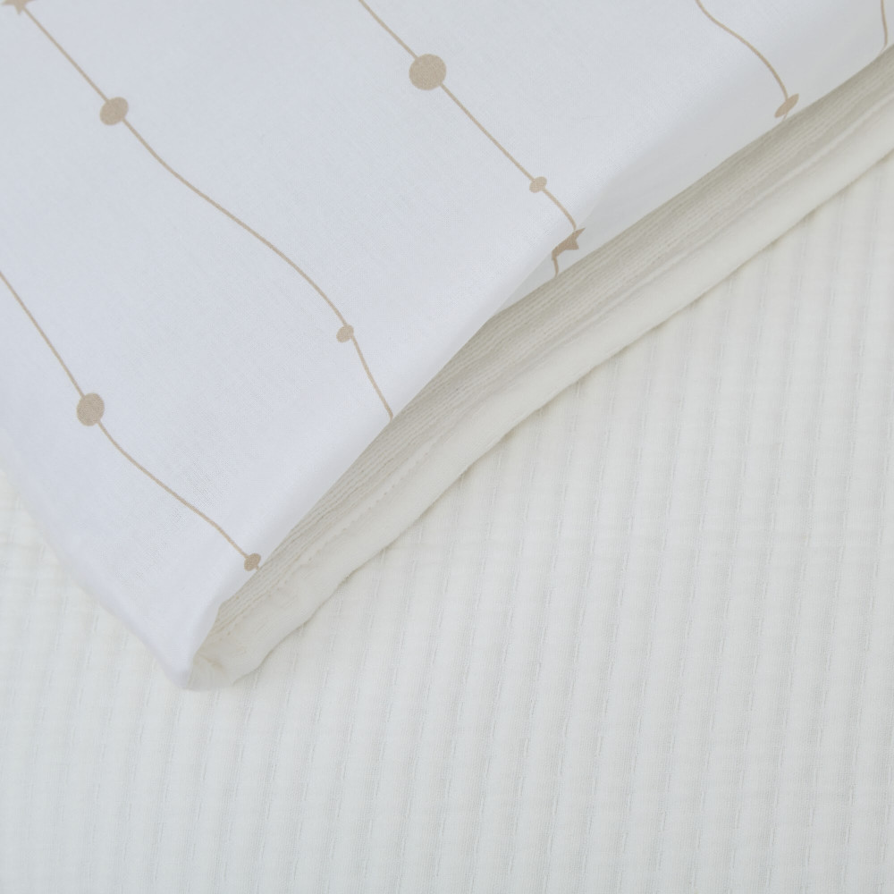 Twins Cotton с вышивкой - постельный комплект 7 элементов • Ecru/gold Twins Cotton с вышивкой - постельный комплект 7 элементов • Ecru/gold