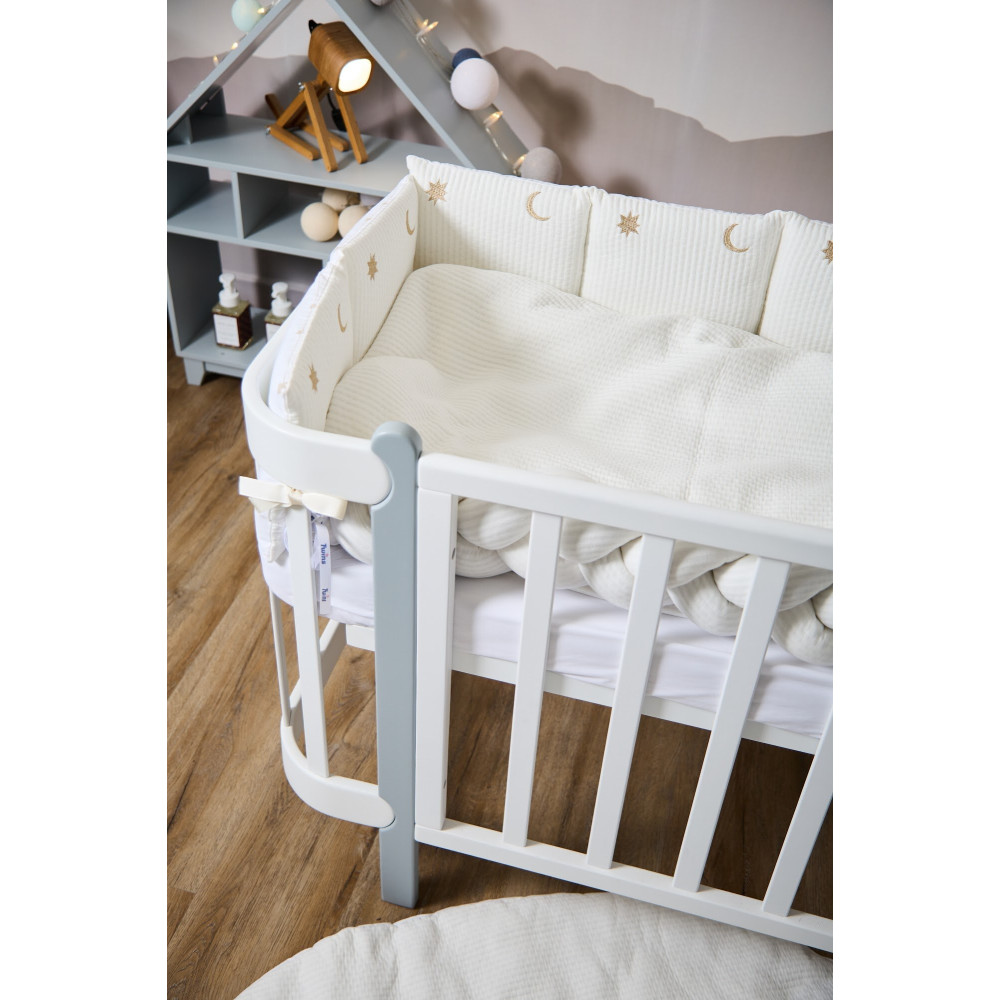 Twins Cotton с вышивкой - постельный комплект 7 элементов • Ecru/gold Twins Cotton с вышивкой - постельный комплект 7 элементов • Ecru/gold