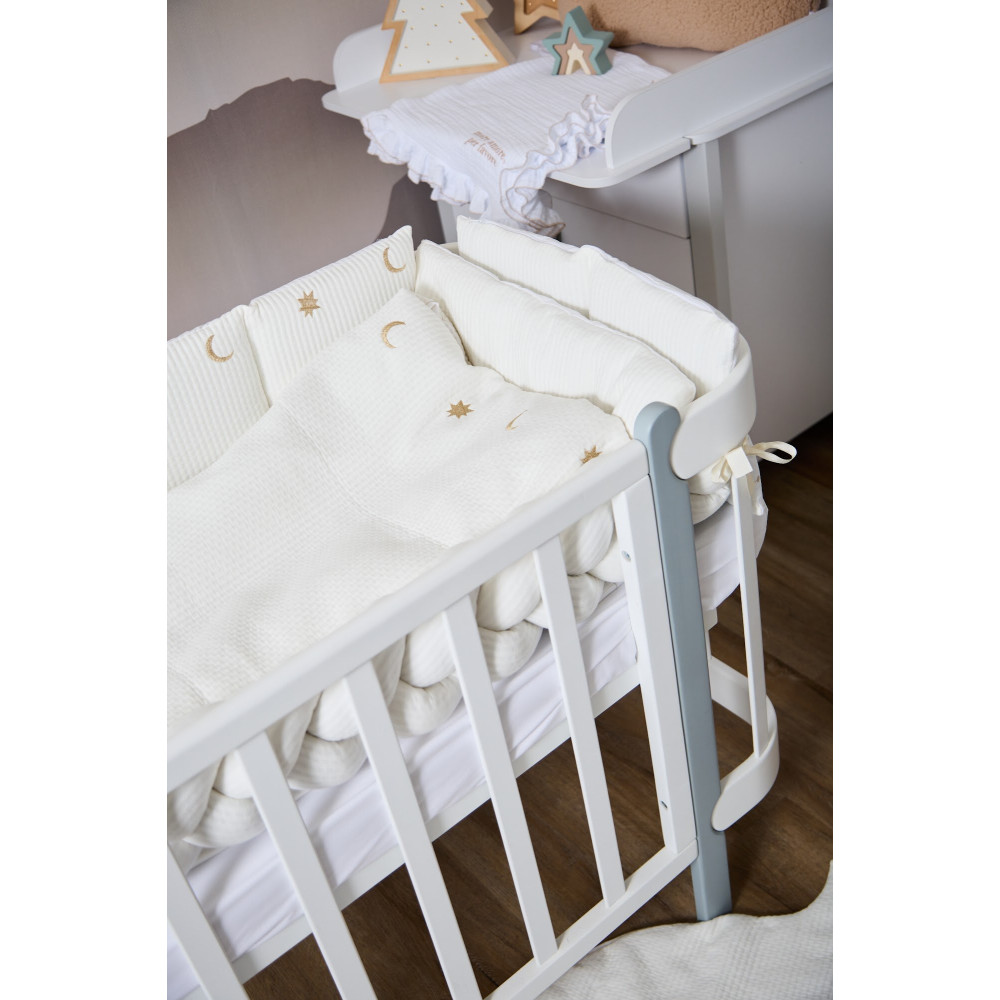 Twins Cotton с вышивкой - постельный комплект 7 элементов • Ecru/gold Twins Cotton с вышивкой - постельный комплект 7 элементов • Ecru/gold