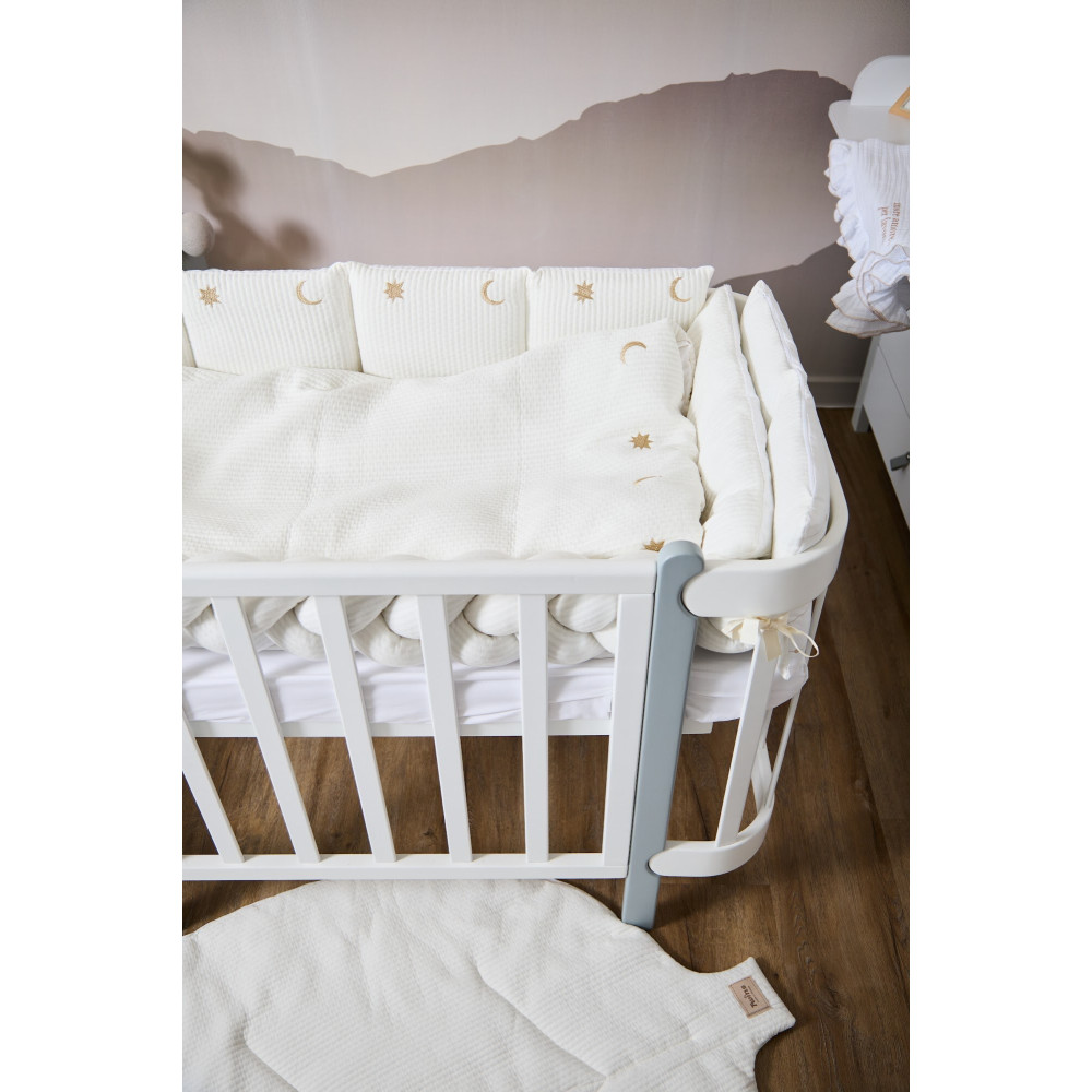Twins Cotton с вышивкой - постельный комплект 7 элементов • Ecru/gold Twins Cotton с вышивкой - постельный комплект 7 элементов • Ecru/gold