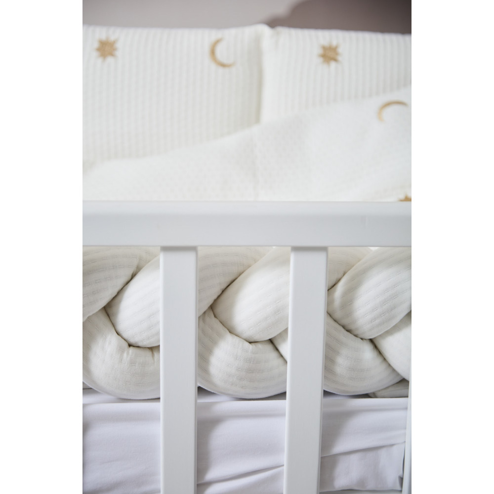 Twins Cotton с вышивкой - постельный комплект 7 элементов • Ecru/gold Twins Cotton с вышивкой - постельный комплект 7 элементов • Ecru/gold