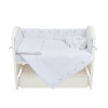 Twins Cotton с вышивкой - постельный комплект 7 элементов • White/silver