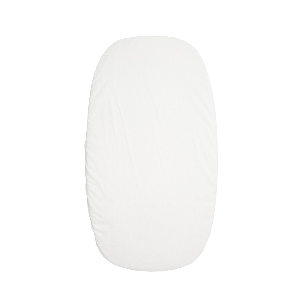 Twins Organic 90×50 Sheet - простыня на резинке из органической бязи • White