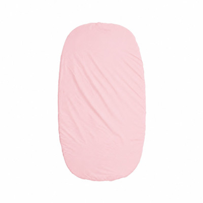 Twins Organic 90×50 Sheet - простыня на резинке из органической бязи • Powder pink