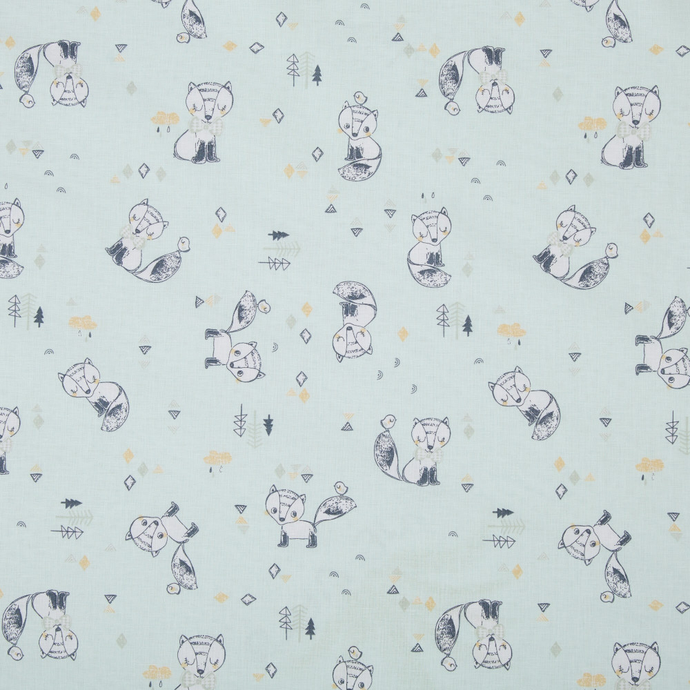 Twins BE HAPPY 120×60 Sheet - простыня на резинке из поплина • Лисичка Twins BE HAPPY 120×60 Sheet - простыня на резинке из поплина • Лисичка