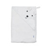 Twins Bear Полотенце с капюшоном - 100×100 см, махра • White Twins Bear Полотенце с капюшоном - 100×100 см, махра • White