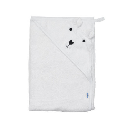 Twins Bear Полотенце с капюшоном - 100×100 см, махра • White