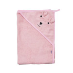 Twins Bear Полотенце с капюшоном - 100×100 см, махра • Pink Twins Bear Полотенце с капюшоном - 100×100 см, махра • Pink