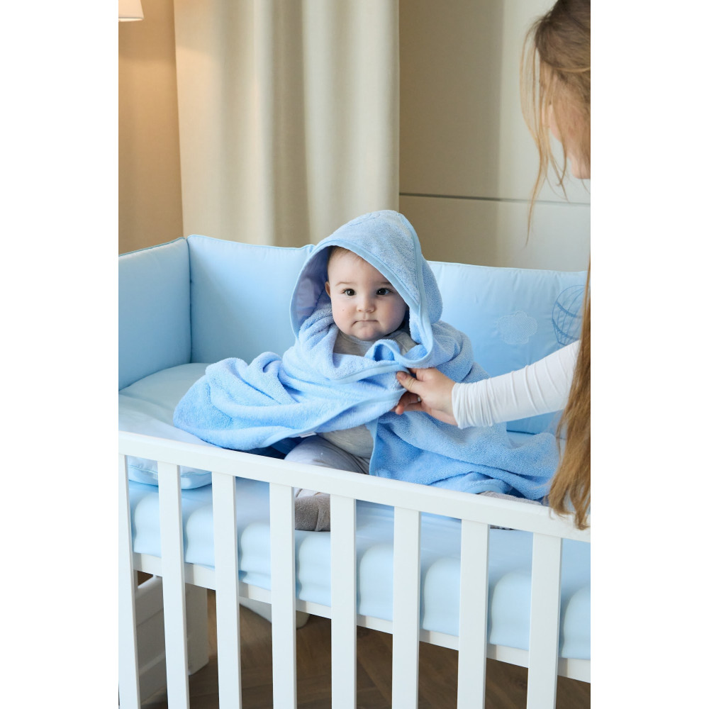 Twins Belle&Beau Towel - полотенце с капюшоном 100×100 см • Blue Twins Belle&Beau Towel - полотенце с капюшоном 100×100 см • Blue