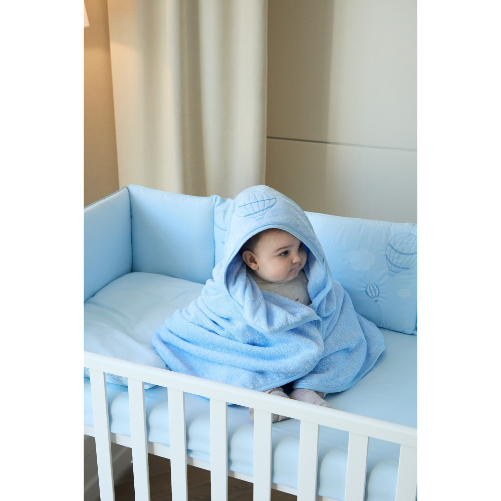 Twins Belle&Beau Towel - полотенце с капюшоном 100×100 см • Blue Twins Belle&Beau Towel - полотенце с капюшоном 100×100 см • Blue