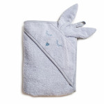 Twins Rabbit - полотенце с капюшоном 100×100 см • Grey Twins Rabbit - полотенце с капюшоном 100×100 см • Grey