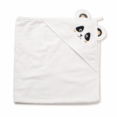Twins Panda Towel - рушник з капюшоном 100×100 см • White Twins Panda Towel - рушник з капюшоном 100×100 см • White