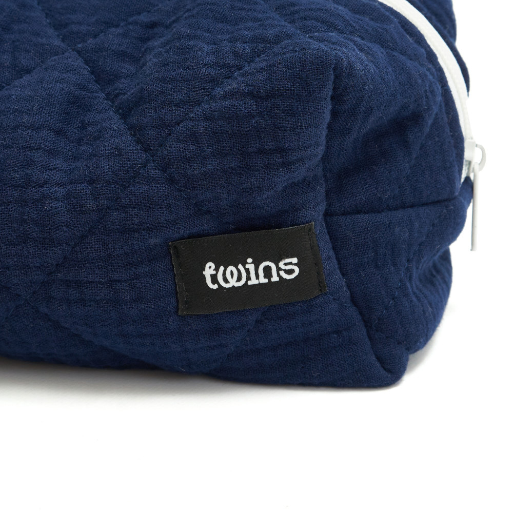 Twins Geometry - муслиновая косметичка • Dark Navy Twins Geometry - муслиновая косметичка • Dark Navy