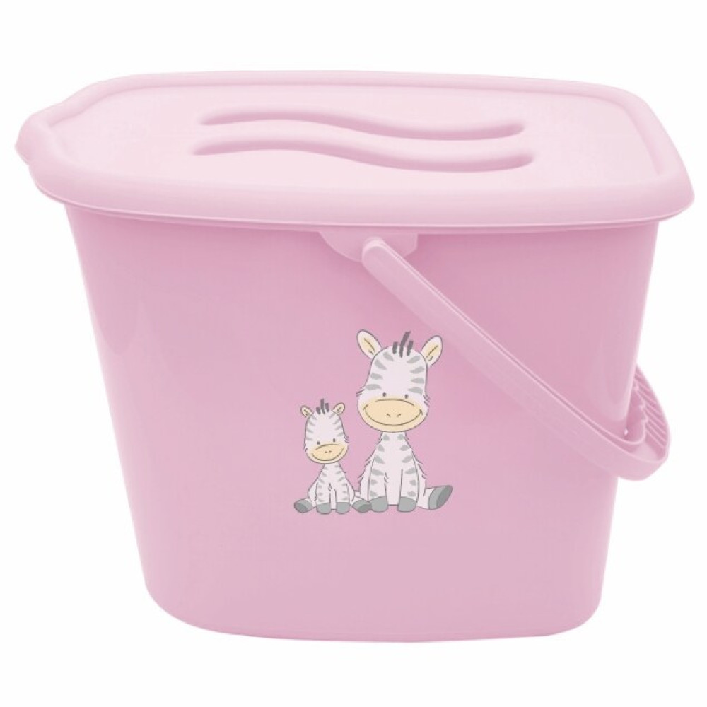 Maltex Zebra Diaper Bin - ведерко для подгузников • Pink