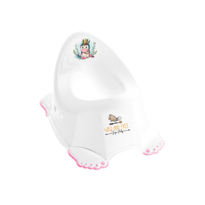 Tega Дикий Захід Potty - дитячий горщик, нековзна основа • White/pink