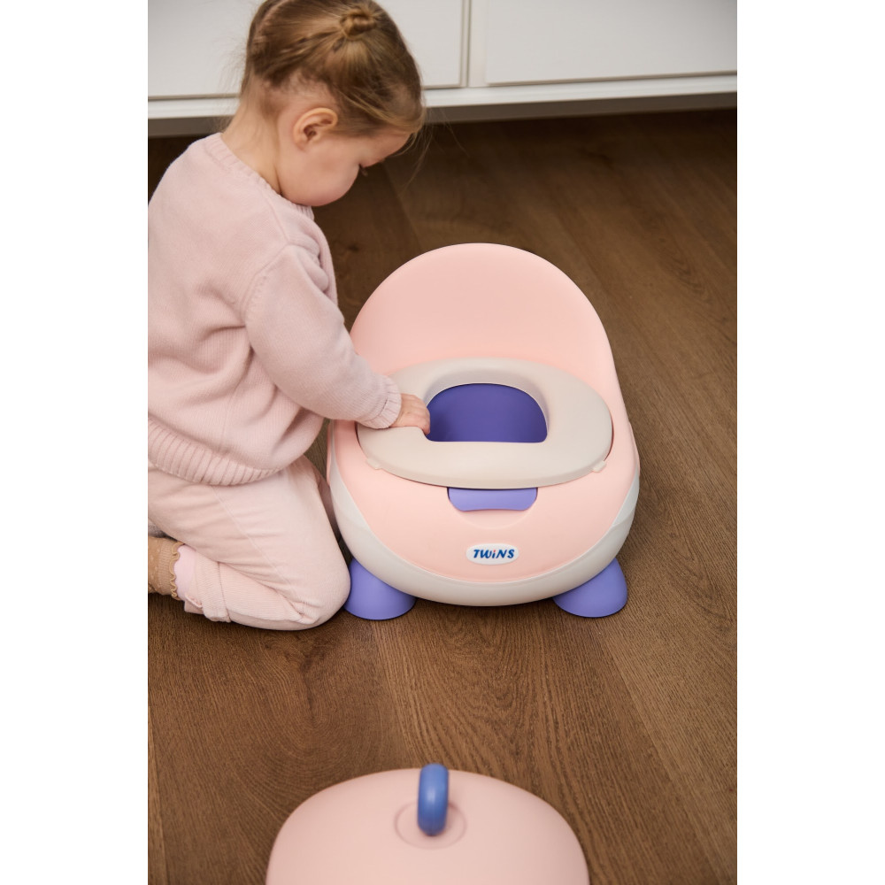 Twins Пінгвін - дитячий горщик зі знімною чашею • Рожевий