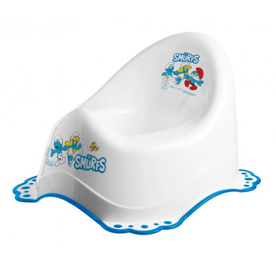 Maltex Smurfs 2K - дитячий горщик з нековзною основою • White/blue
