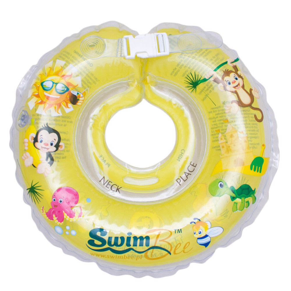 SwimBee Neck Ring - надувной круг для купания на шею • Желтый