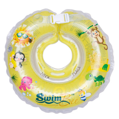 SwimBee Neck Ring - надувний круг для купання на шию • Жовтий