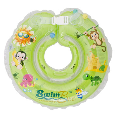 SwimBee Neck Ring - надувний круг для купання на шию • Зелений