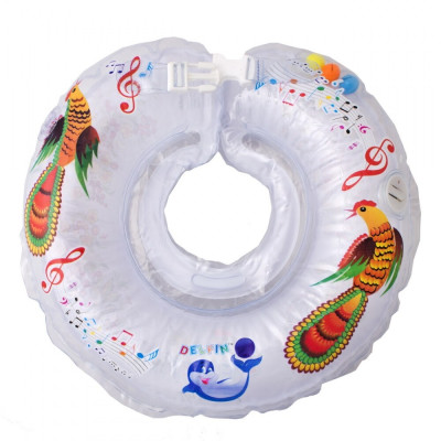 Delfin Music Swim Ring - музыкальный надувной круг для купания на шею • White Delfin Music Swim Ring - музыкальный надувной круг для купания на шею • White