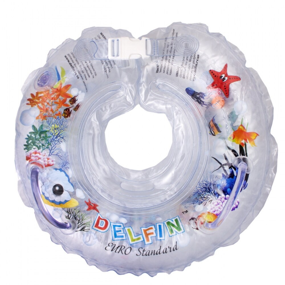 Delfin Swim Ring - надувной круг для купания на шею • White