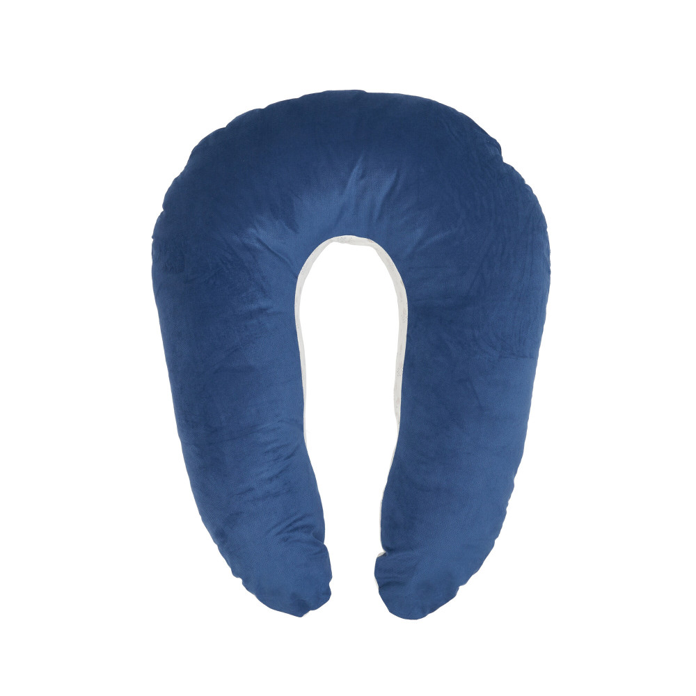 Twins Velvet Pillow - двостороння подушка для вагітних і годування 160 см • Dark blue