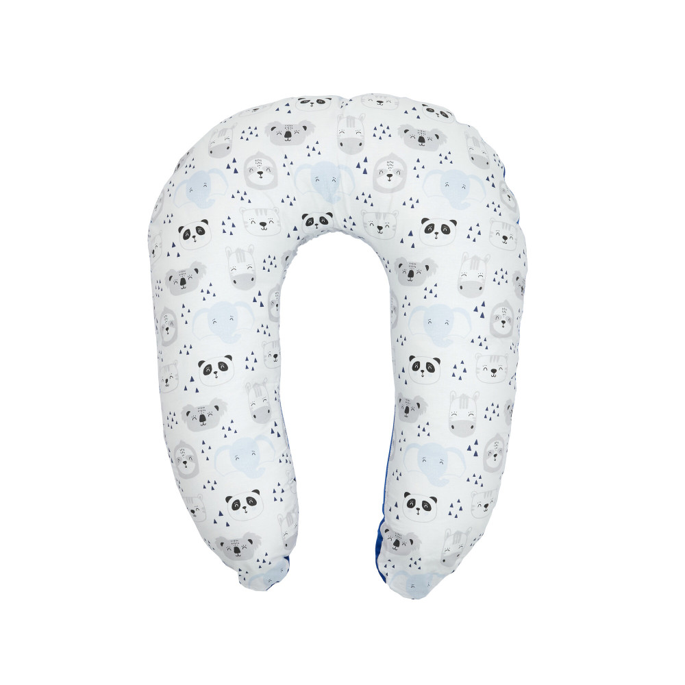 Twins Velvet Pillow - двостороння подушка для вагітних і годування 160 см • Dark blue