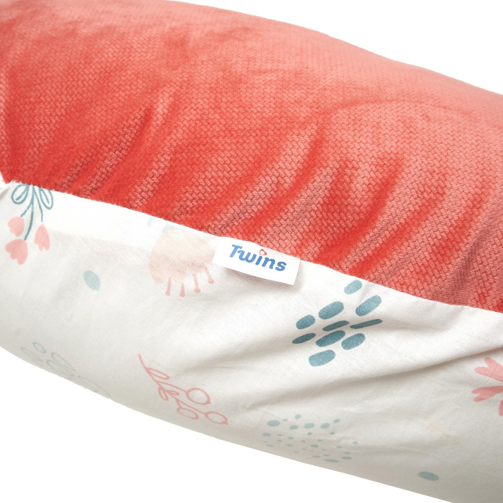 Twins Velvet Pillow - двостороння подушка для вагітних і годування 160 см • Coral